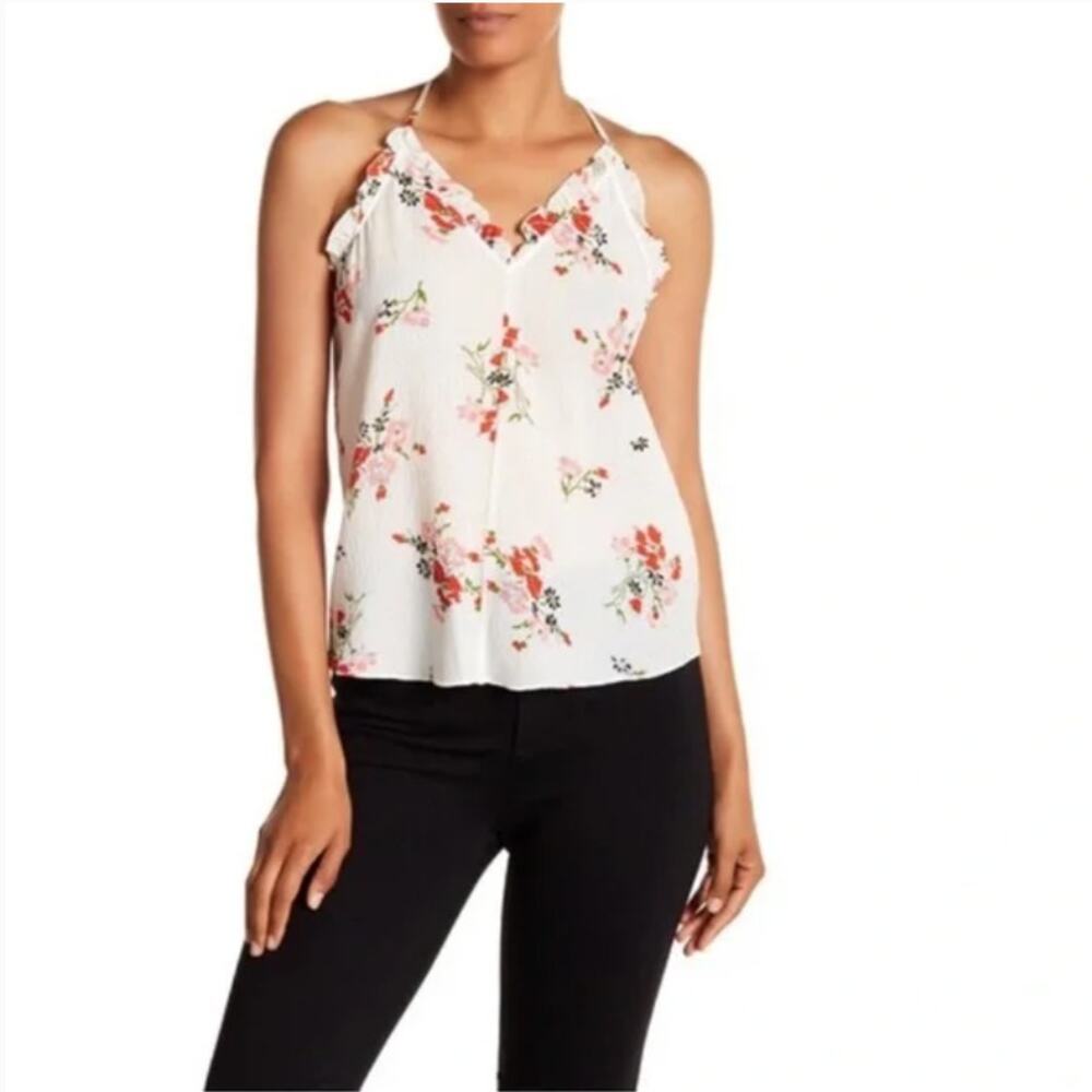 Rebecca Taylor Sleeveless Marguerite Floral Print White Tank Top Size 4
